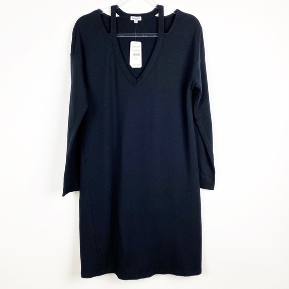 Splendid Black French Terry Cutout Dress NWT B17/32 - Picture 5 of 10